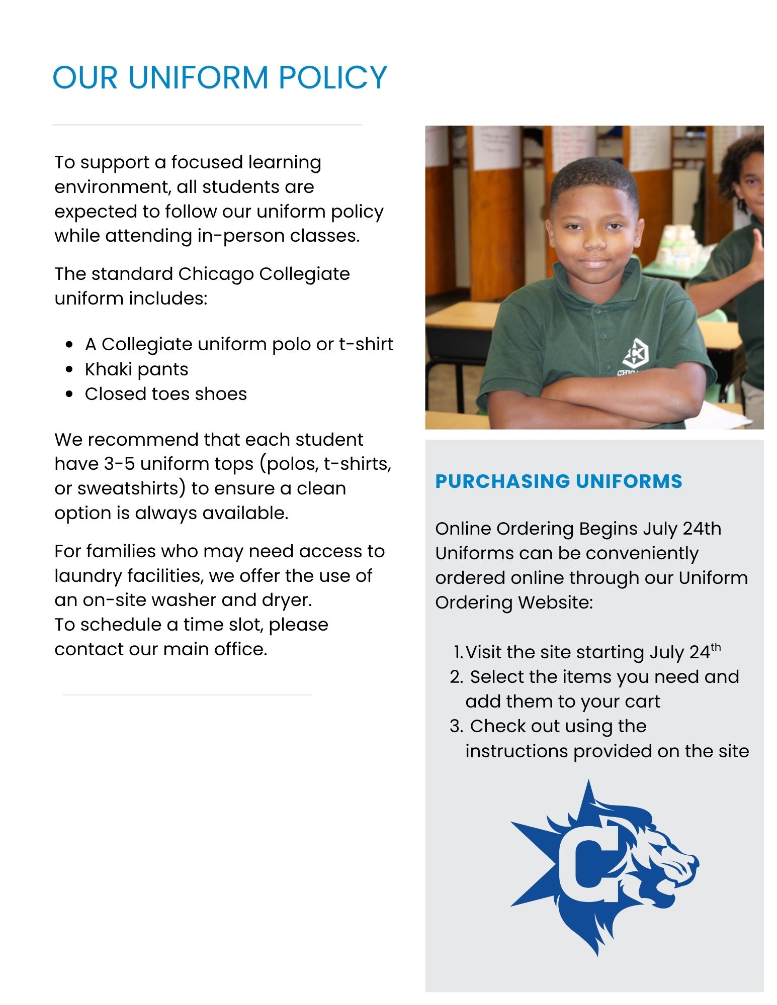 Uniform Policy Webpage